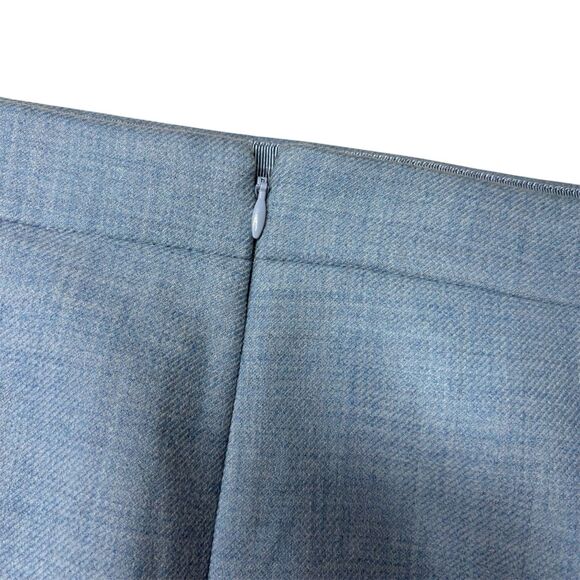 J. Crew Mercantile Ruffle-Front Mini Skirt Light Blue Wool Blend Size 16 New NWT - Picture 7 of 8